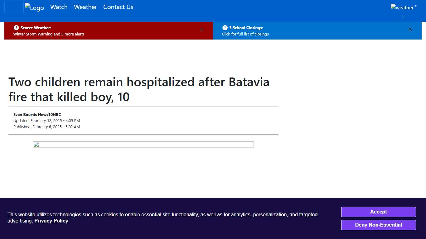 Two children remain hospitalized after Batavia fire that killed boy, 10 - WHEC.com